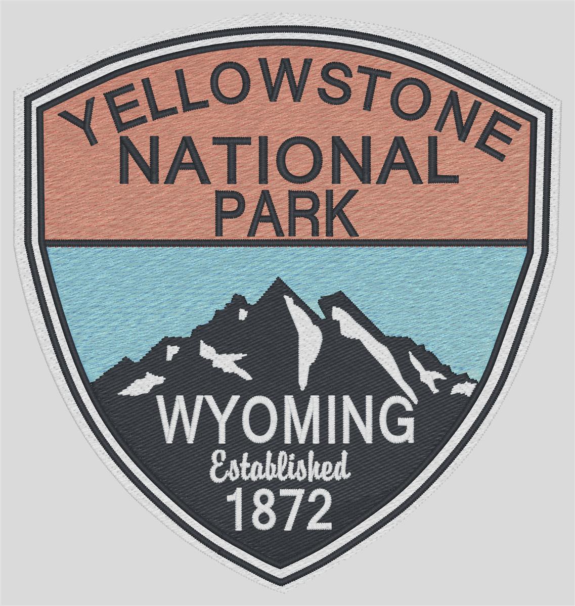 national park embroidered patch yellowstone